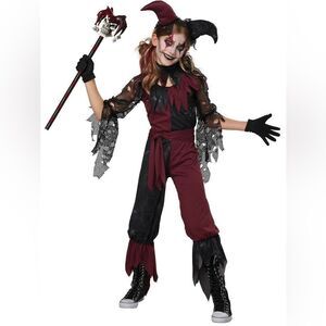 Spirit Halloween small kids pyscho jester costume